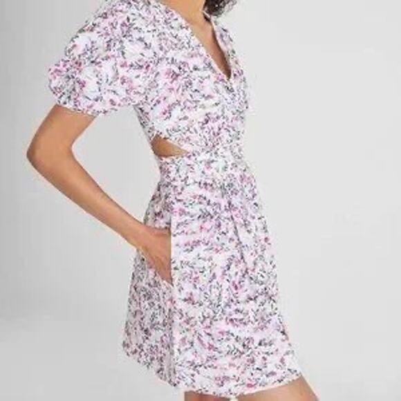 French Connection Flores Cotton Eyelet Cutout Dress Size 0 - Picture 2 of 8